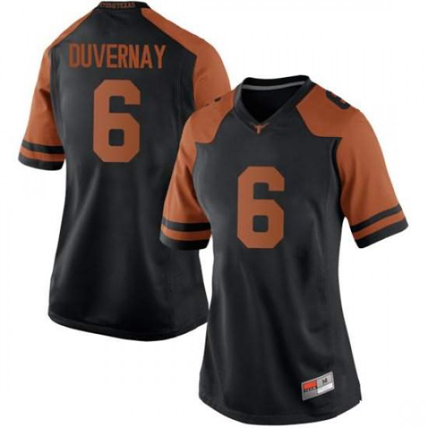 Womens Texas Longhorns #6 Devin Duvernay Game Official Jersey Black